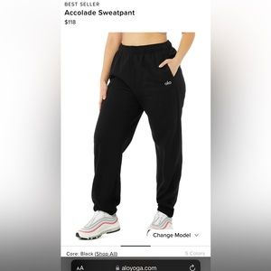 Alo Accolade Sweatpants in Black